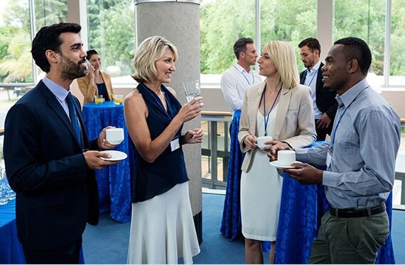 Business executives interacting